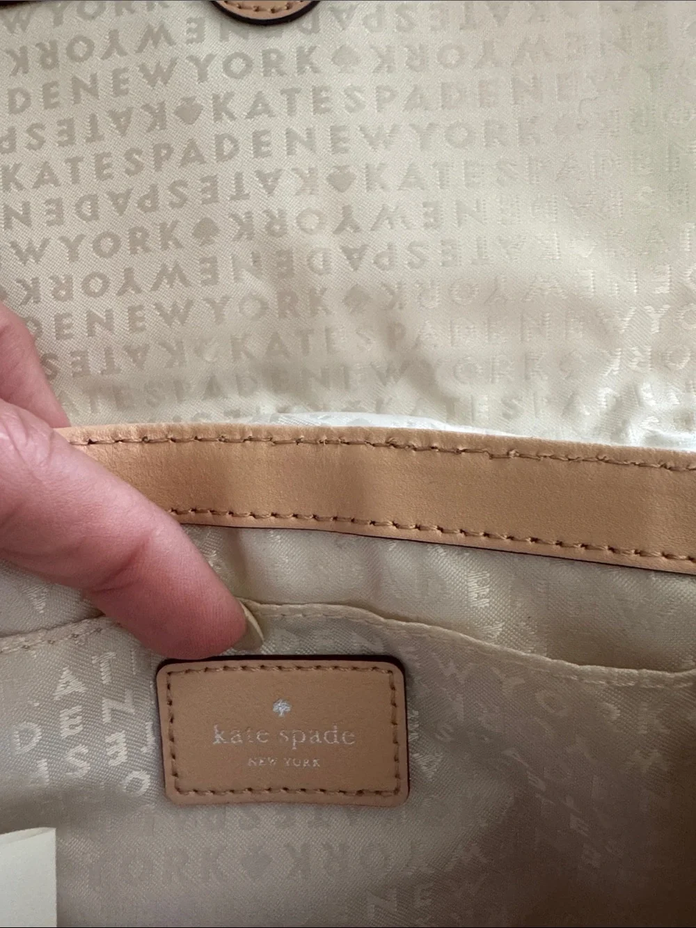 kate spade Pink & White Palm-Print Crossbody